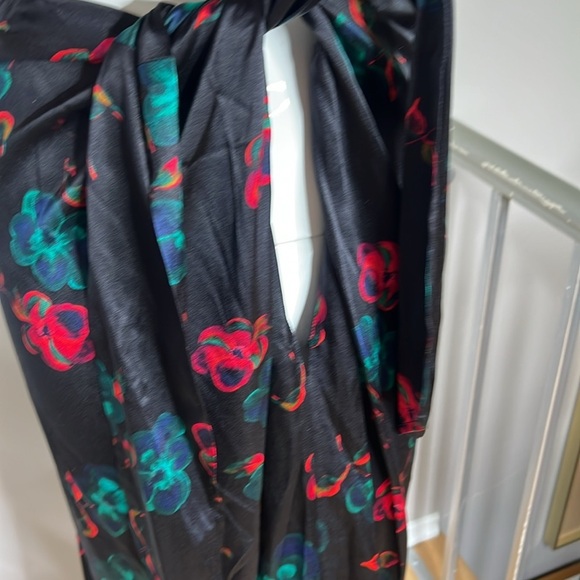 Ganni Sz 32 / US 0 Floral Print 100%Silk Pull On Tie Front Skirt - New with Tags - Picture 4 of 6